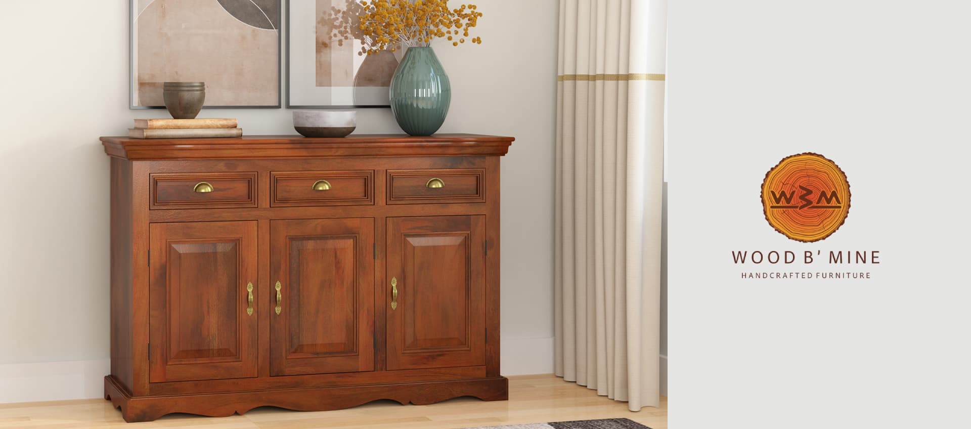 WoodBMine Solid Wood Cabinets & Sideboards Showcase